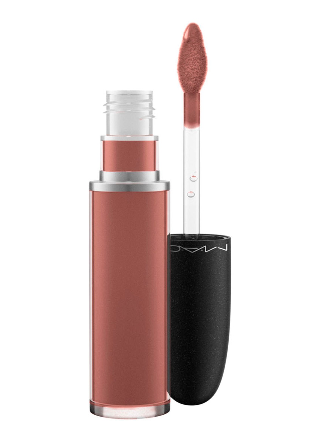 M·A·C Retro Matte Liquid Lipcolour - lipstick - voorkant topped with brandy