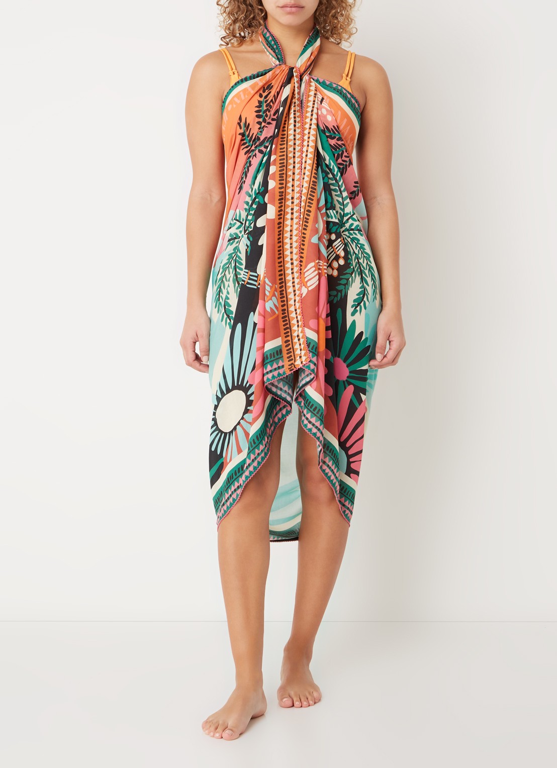 MAAJI Aloha Island View pareo met print - voorkant 4 blauw