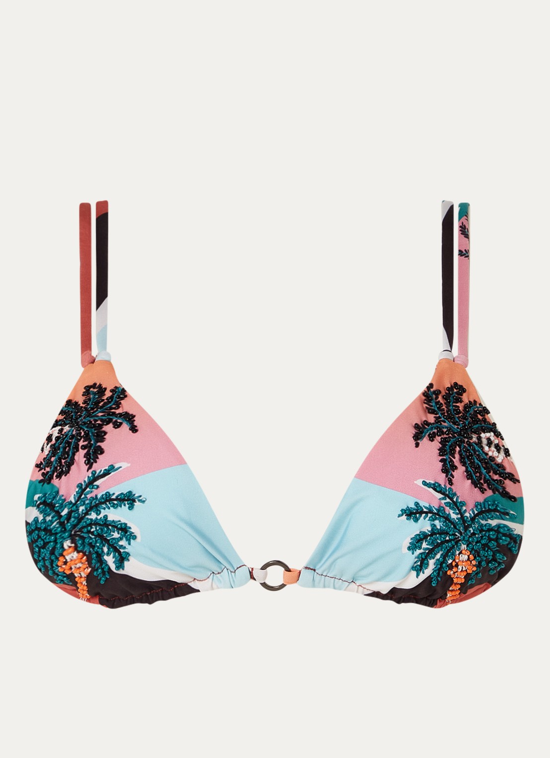 MAAJI Aloha View Brenda triangel bikinitop met uitneembare vulling - voorkant groen