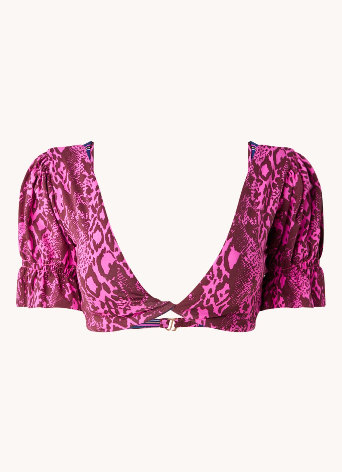 MAAJI Cherry Delirium Primrose voorgevormde bikinitop met print - voorkant 3 paars