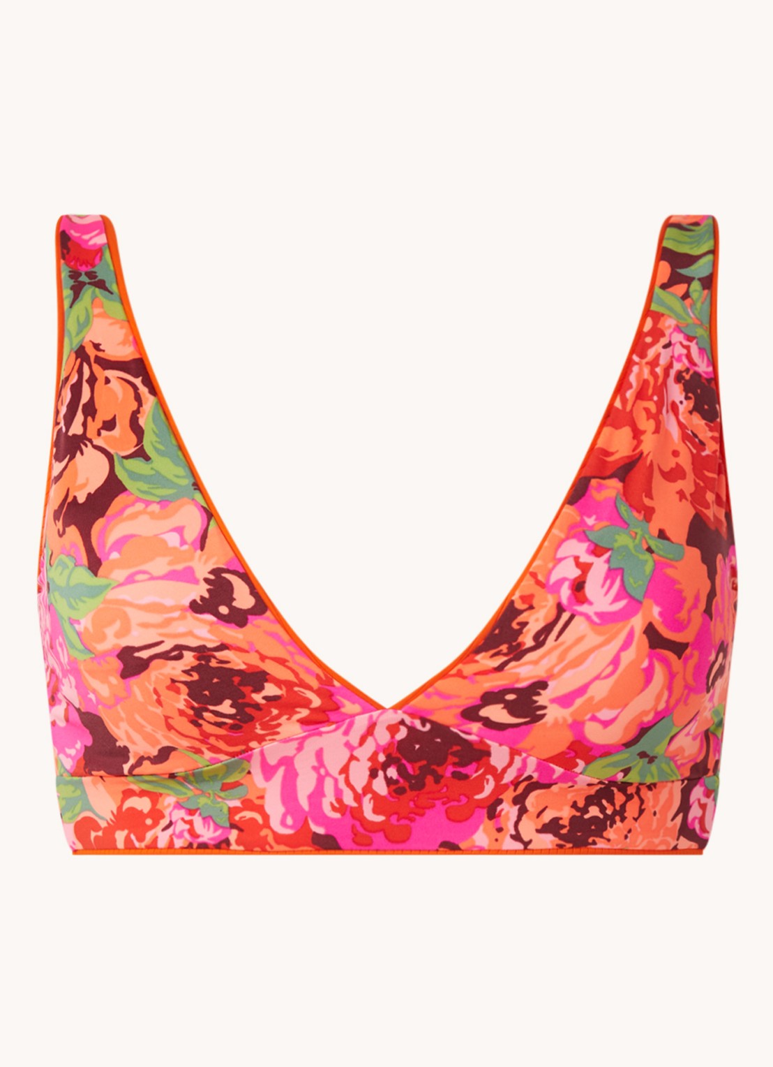 MAAJI Ginger Orange Allure reversible voorgevormde triangel bikinitop - detail 2 orange