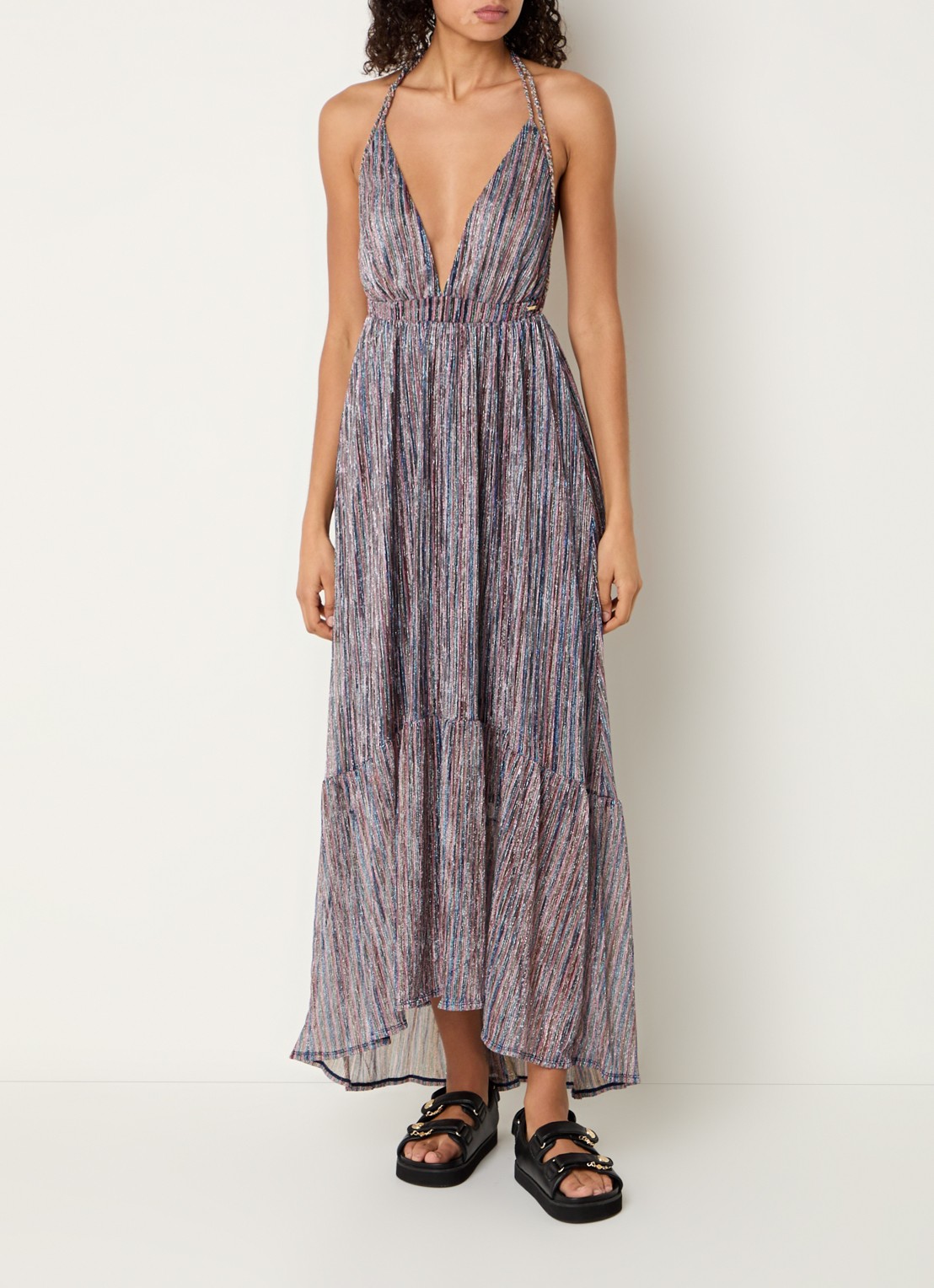MAAJI Moon Bay maxi jurk met lurex - detail 2 paars