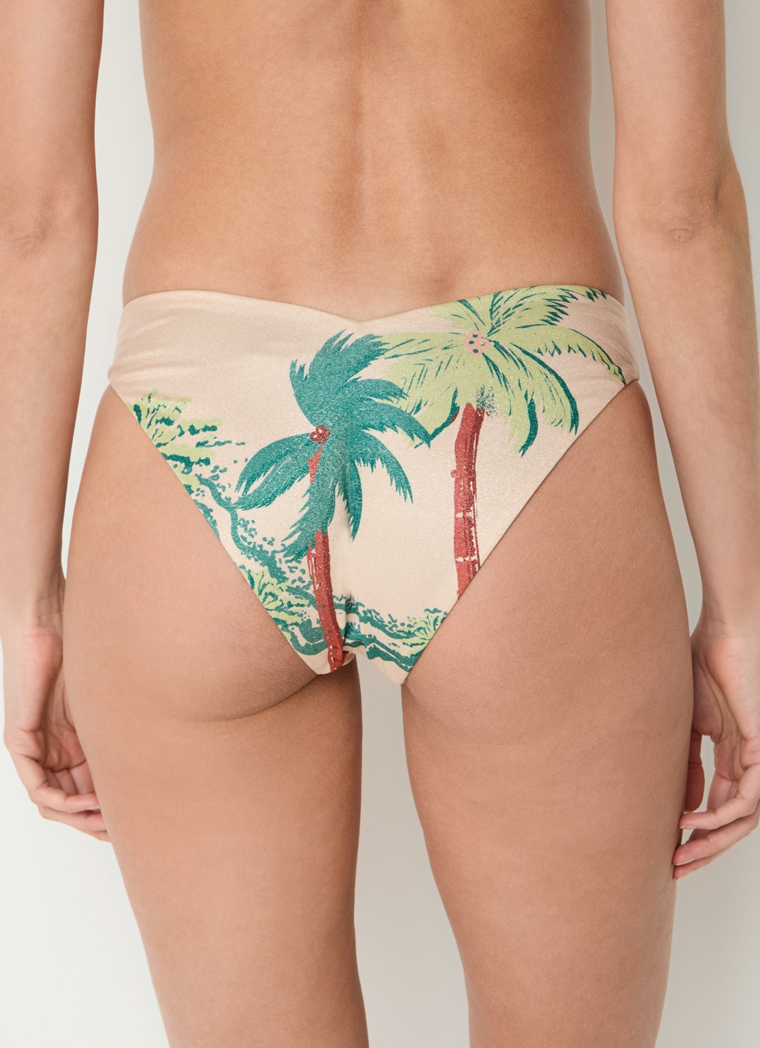 MAAJI Palm Glow Valerya reversible bikinislip met print - achterkant creme