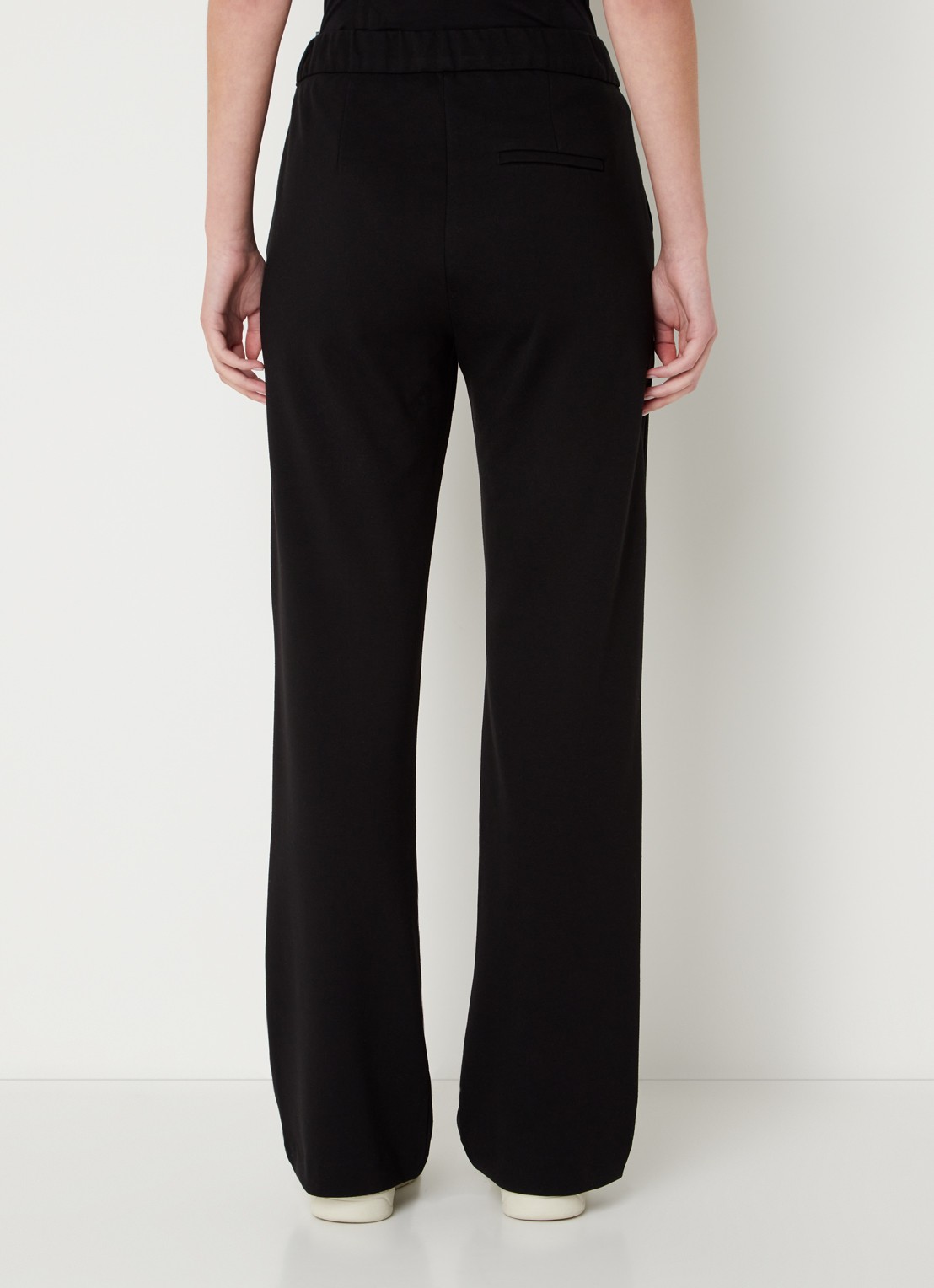 MAC Jeans Chiara straight fit pantalon met print  - achterkant 4 zwart