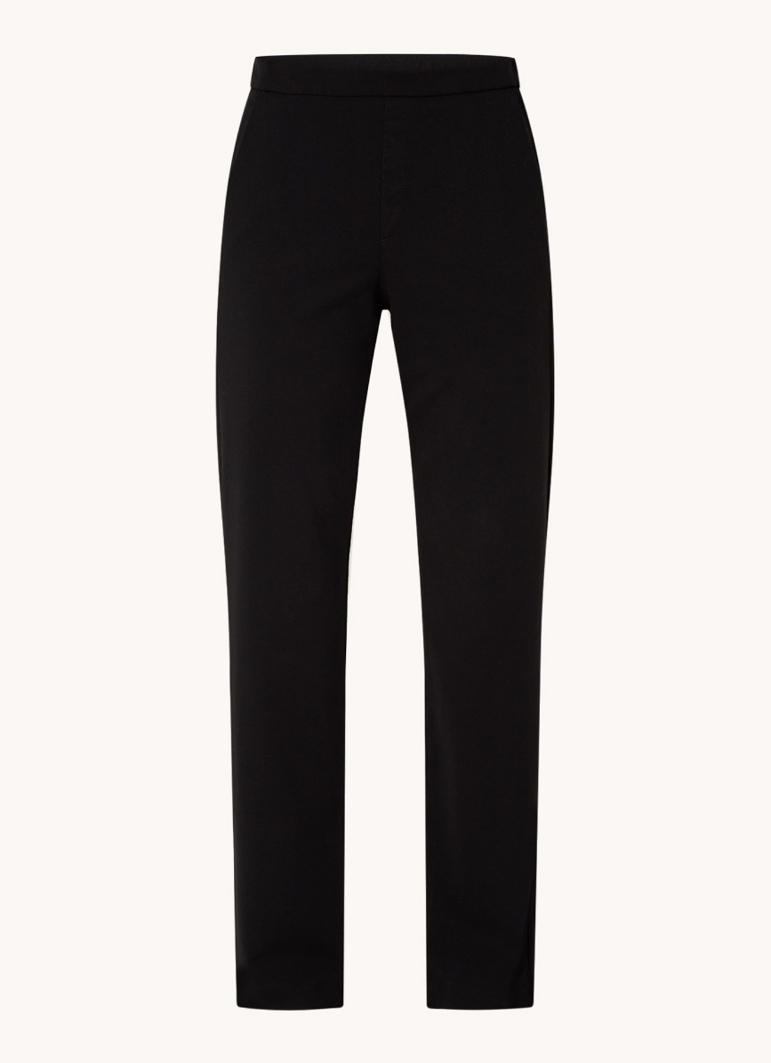 MAC Jeans Chiara straight fit pantalon met print  - voorkant 2 zwart