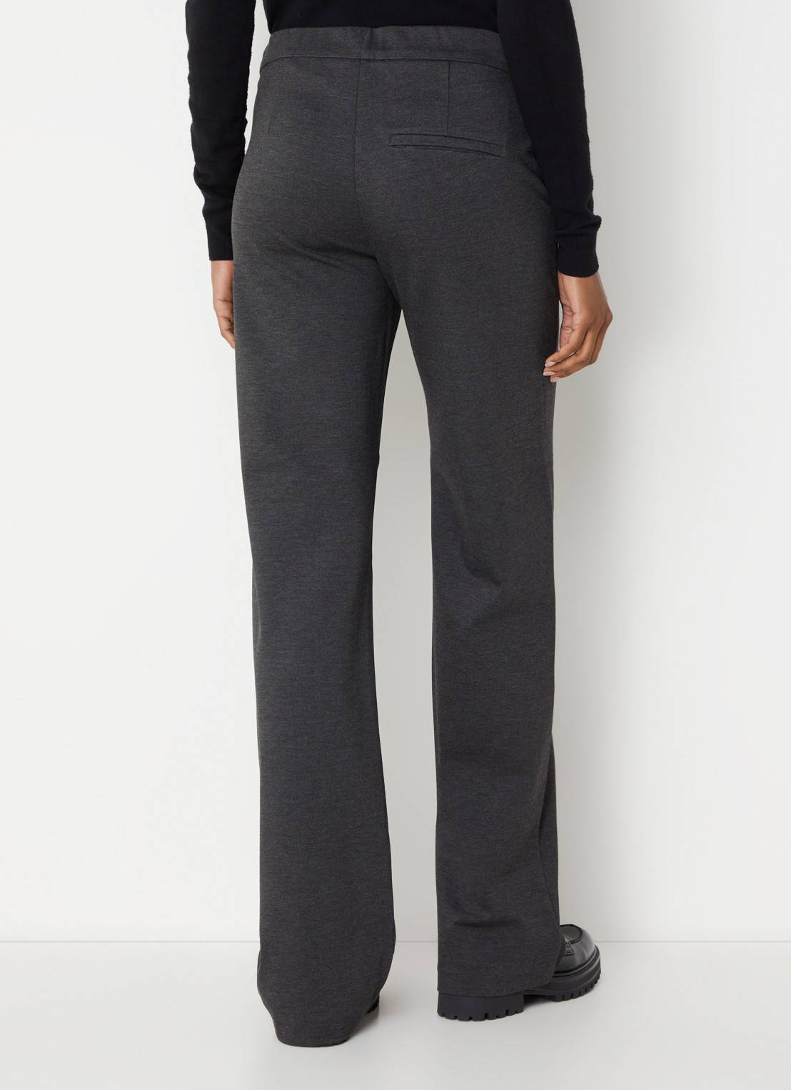 MAC Jeans Chiara straight fit pantalon met print  - achterkant 4 antraciet