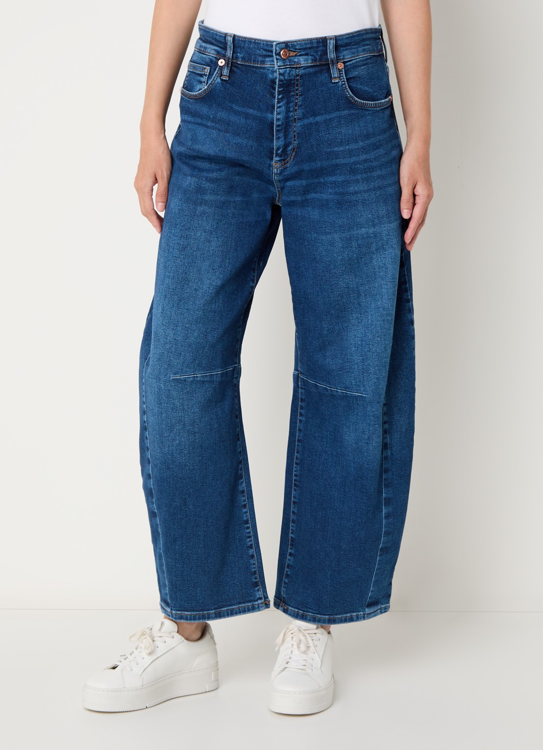 MAC Jeans Dakota high waist balloon fit jeans met steekzakken - detail 2 indigo