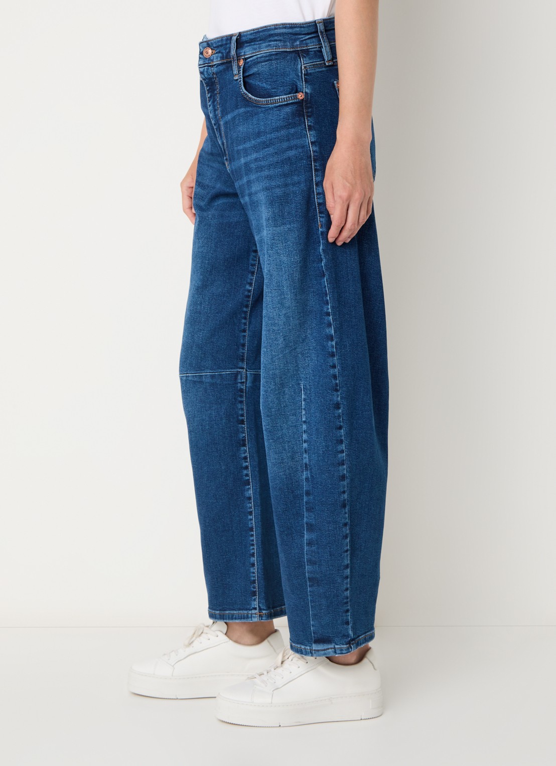 MAC Jeans Dakota high waist balloon fit jeans met steekzakken - detail 3 indigo