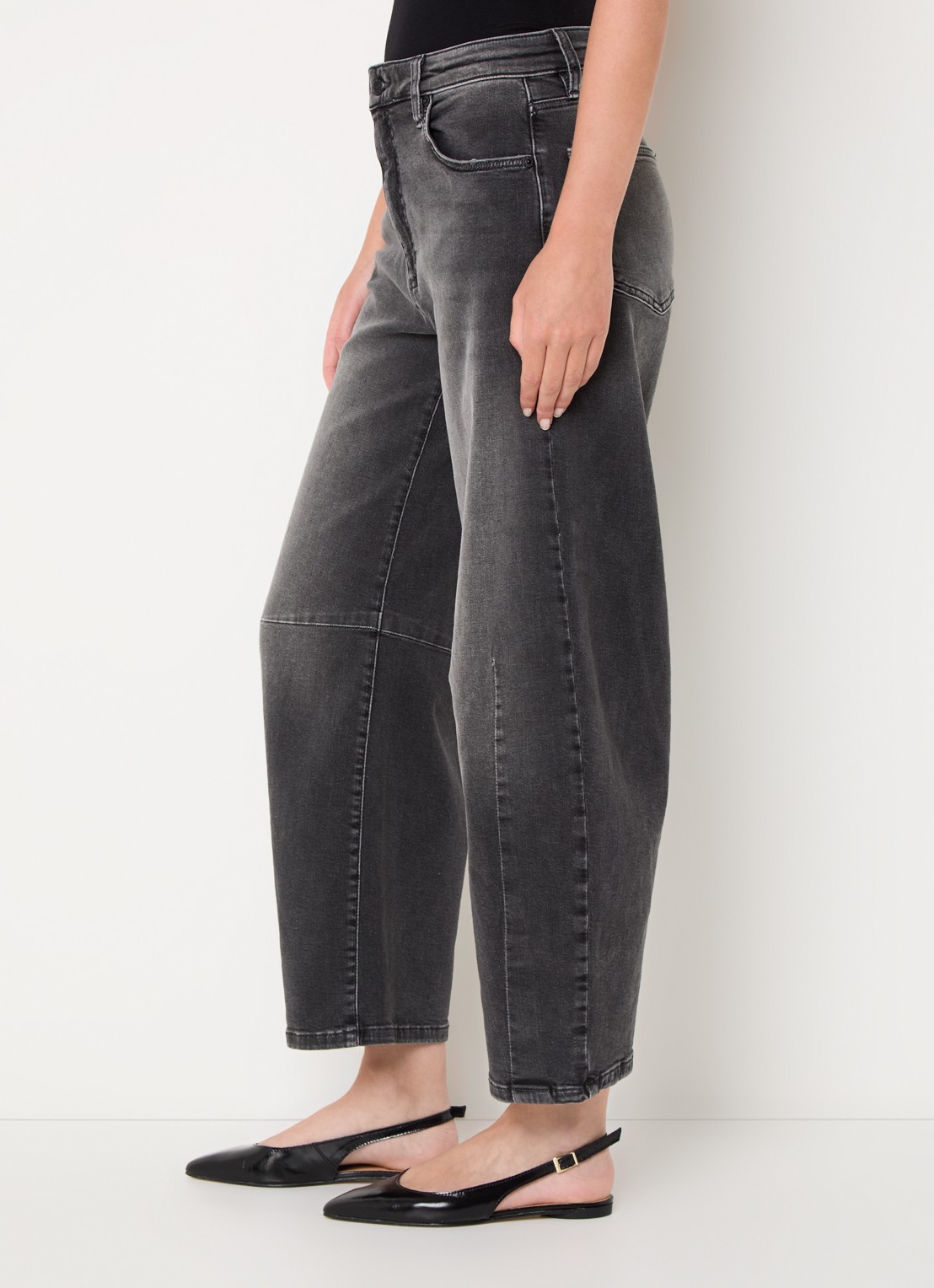 MAC Jeans Dakota high waist balloon fit jeans met steekzakken - detail 2 grijs