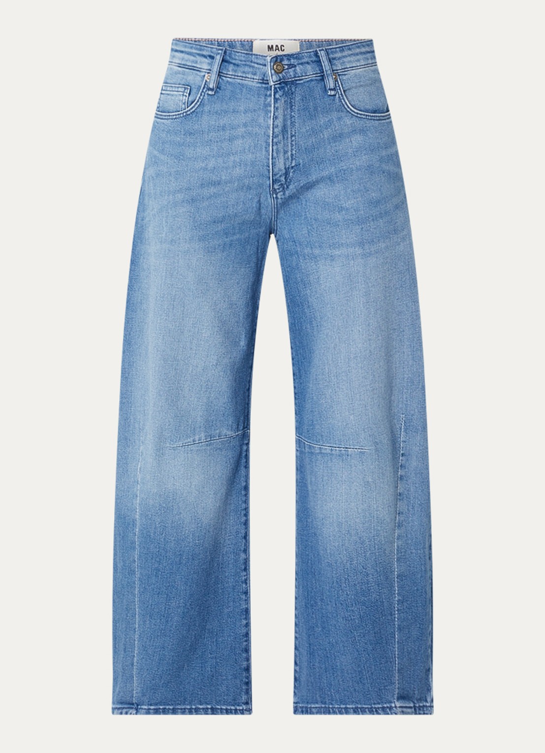 MAC Jeans Dakota high waist balloon fit jeans met steekzakken - voorkant 2 blauw
