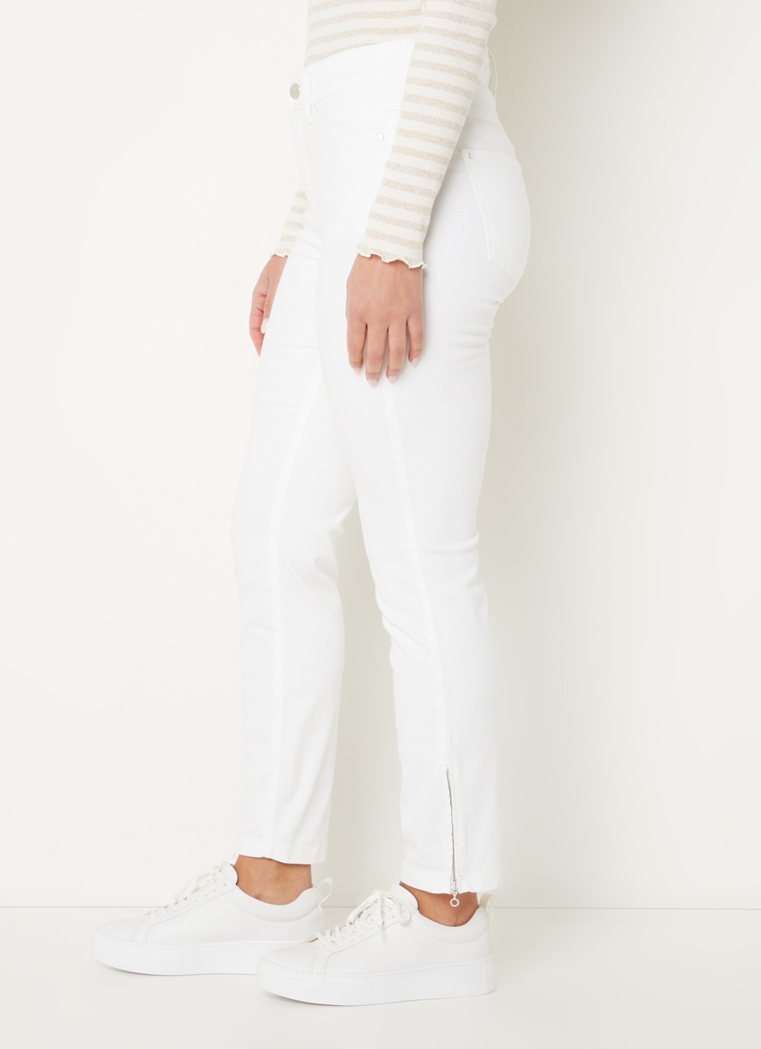 MAC Jeans Dream Chic high waist skinny jeans - detail 2 wit