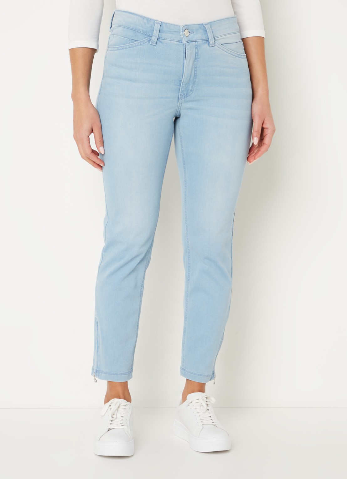 MAC Jeans Dream Chic high waist skinny jeans - detail 4 lichtblauw