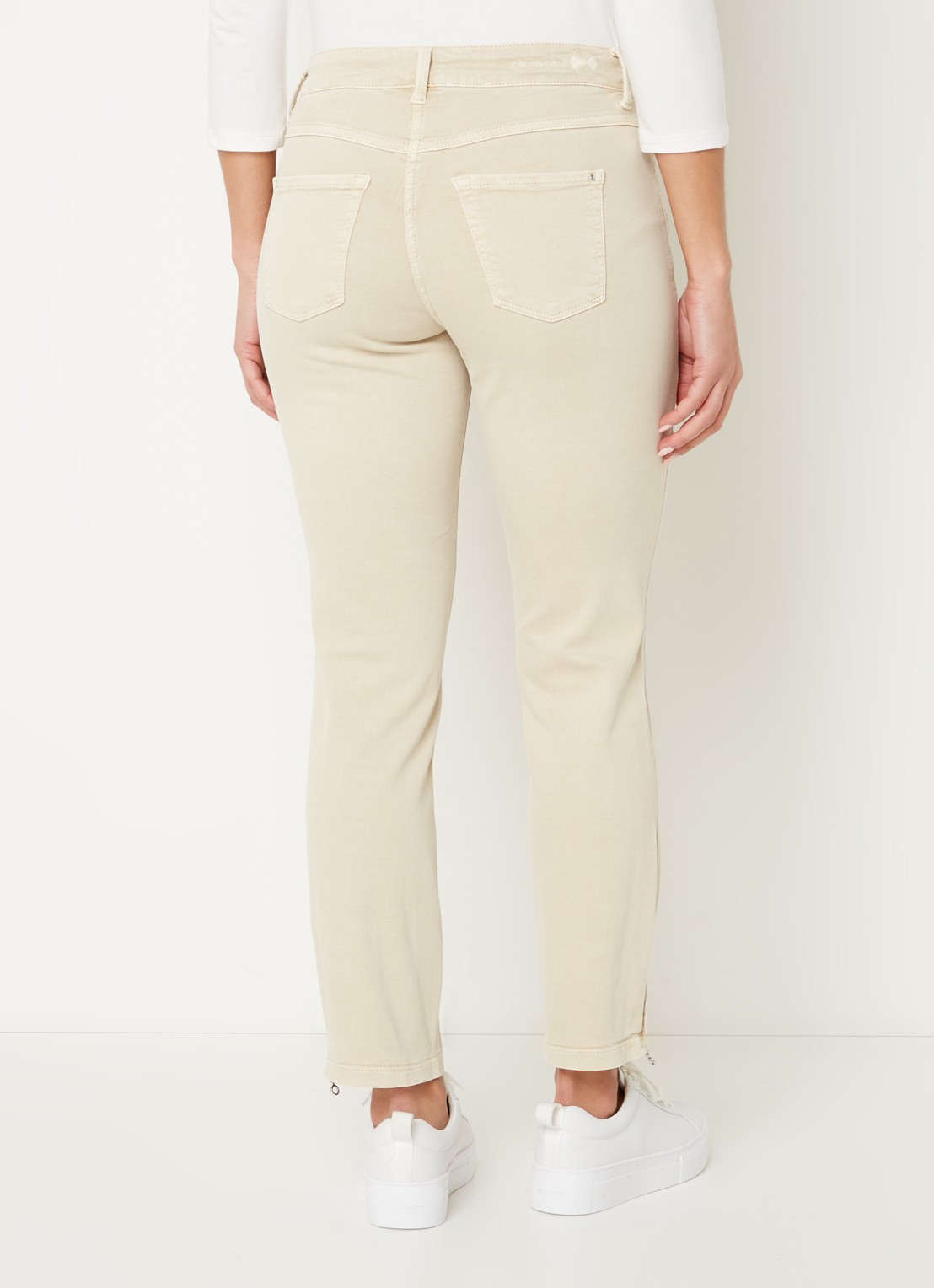 MAC Jeans Dream Chic mid waist slim fit jeans met gekleurde wassing - achterkant 5 beige