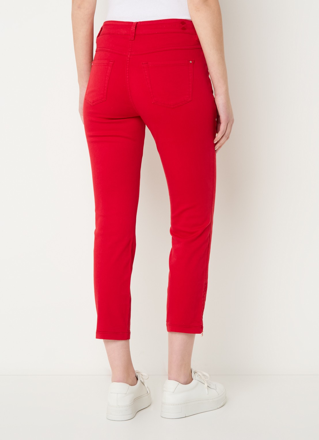 MAC Jeans Dream Chic mid waist slim fit jeans met gekleurde wassing - achterkant rood