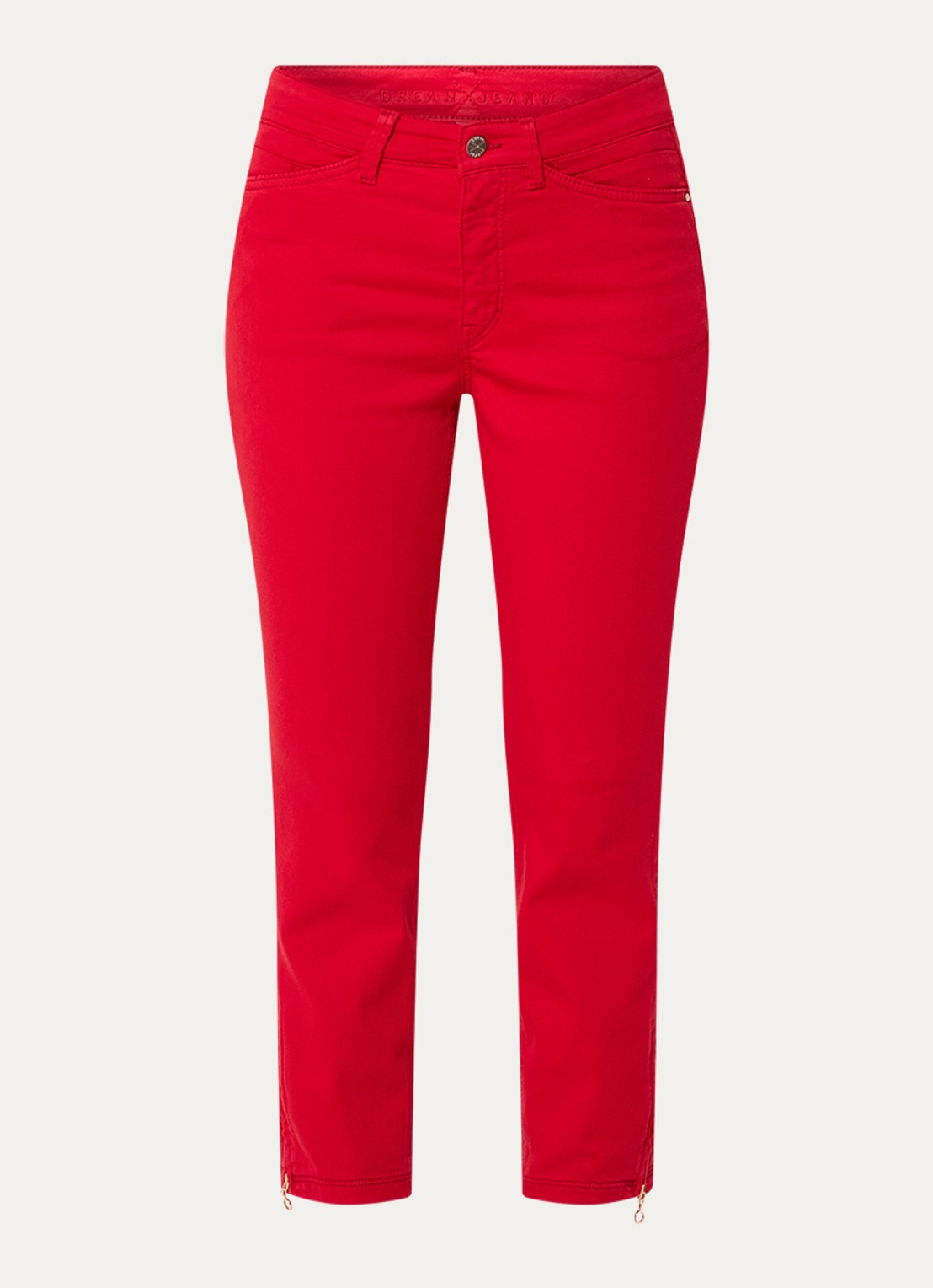 MAC Jeans Dream Chic mid waist slim fit jeans met gekleurde wassing - voorkant 7 rood