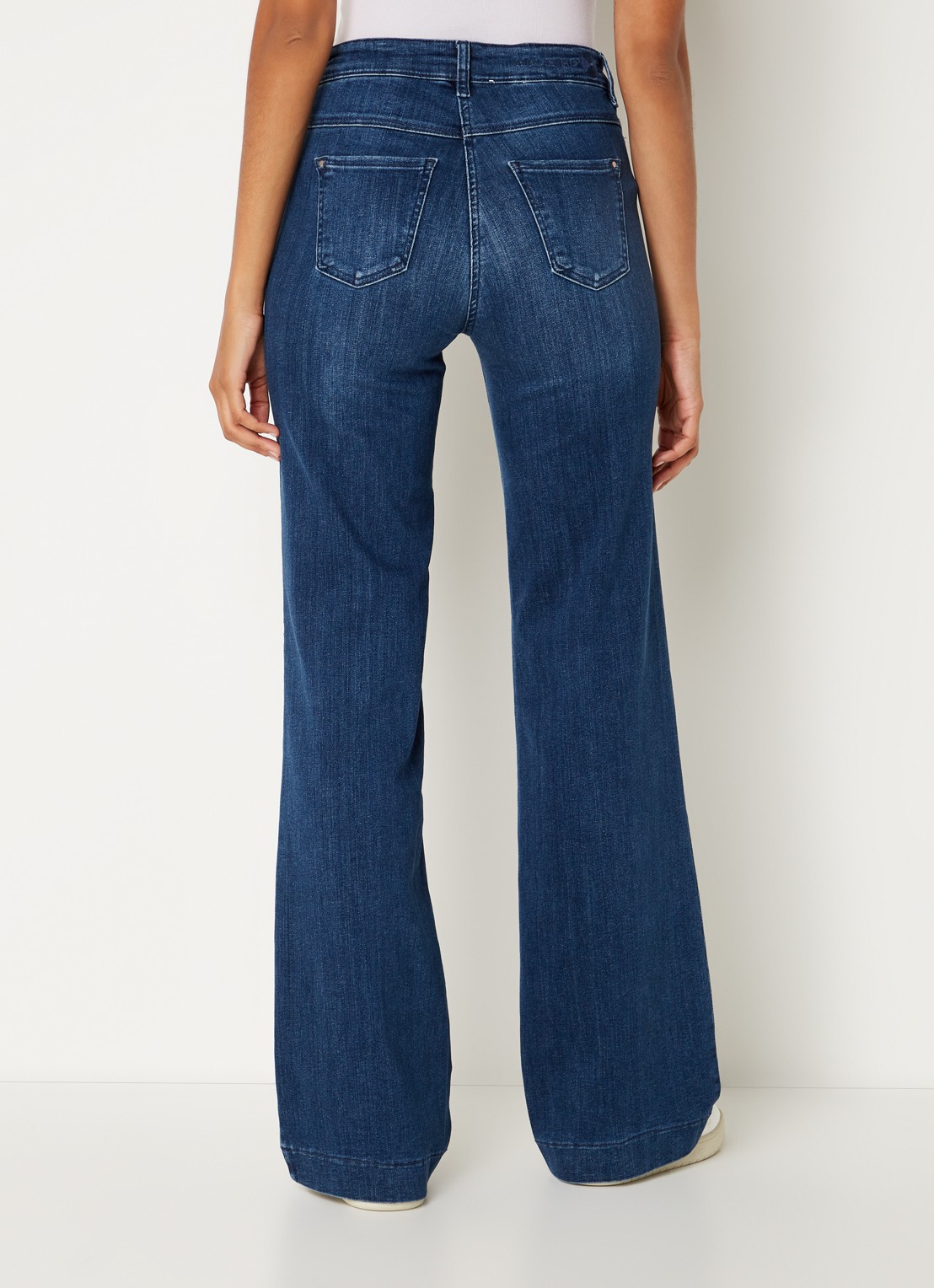 MAC Jeans Dream high waist wide leg jeans met steekzakken - achterkant 5 indigo