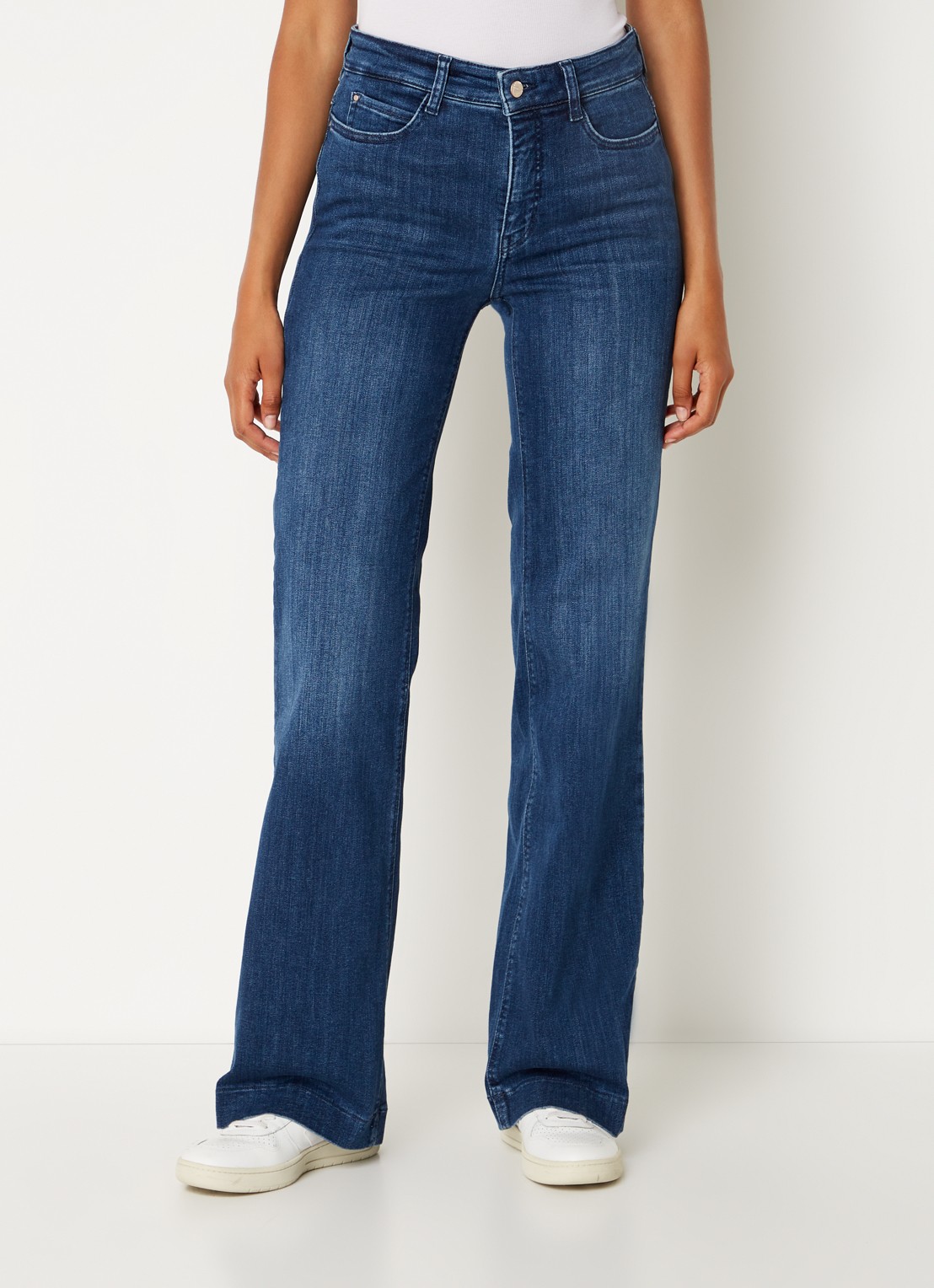 MAC Jeans Dream high waist wide leg jeans met steekzakken - detail 3 indigo