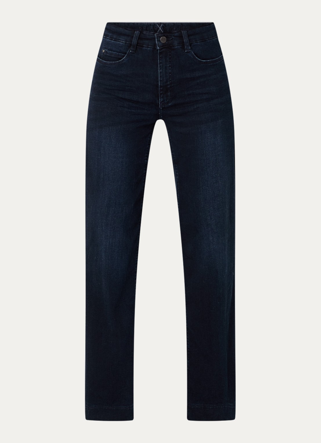 MAC Jeans Dream high waist wide leg jeans met steekzakken - voorkant 4 royalblauw