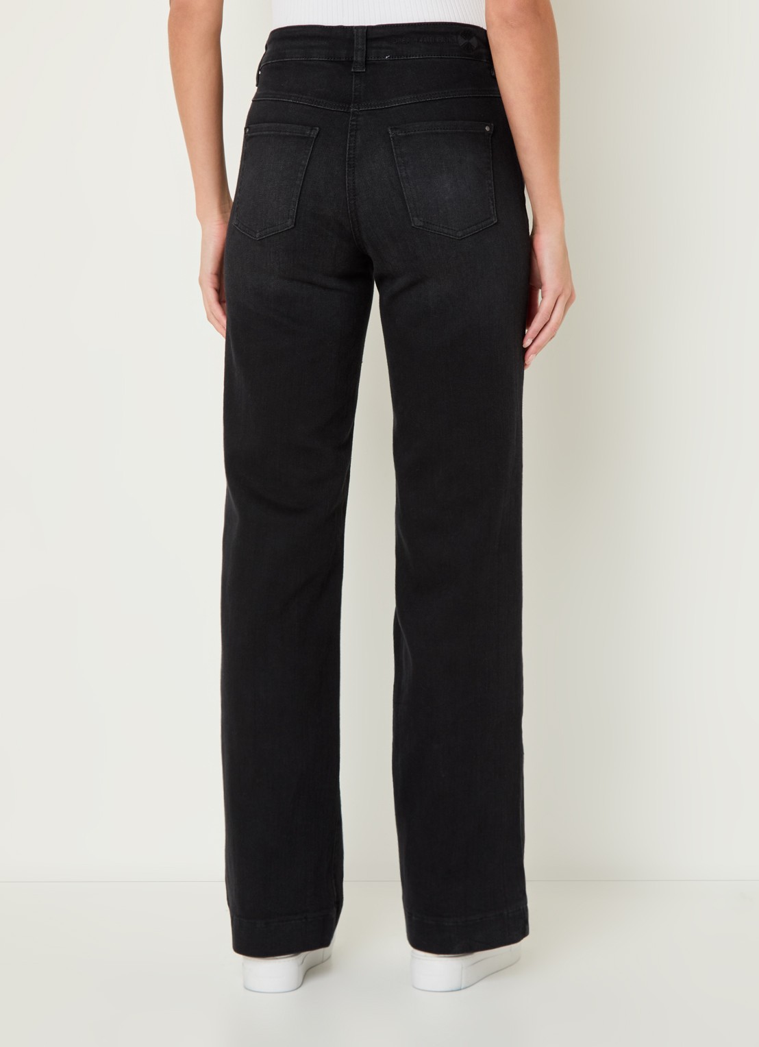 MAC Jeans Dream high waist wide leg jeans met steekzakken - achterkant 5 zwart