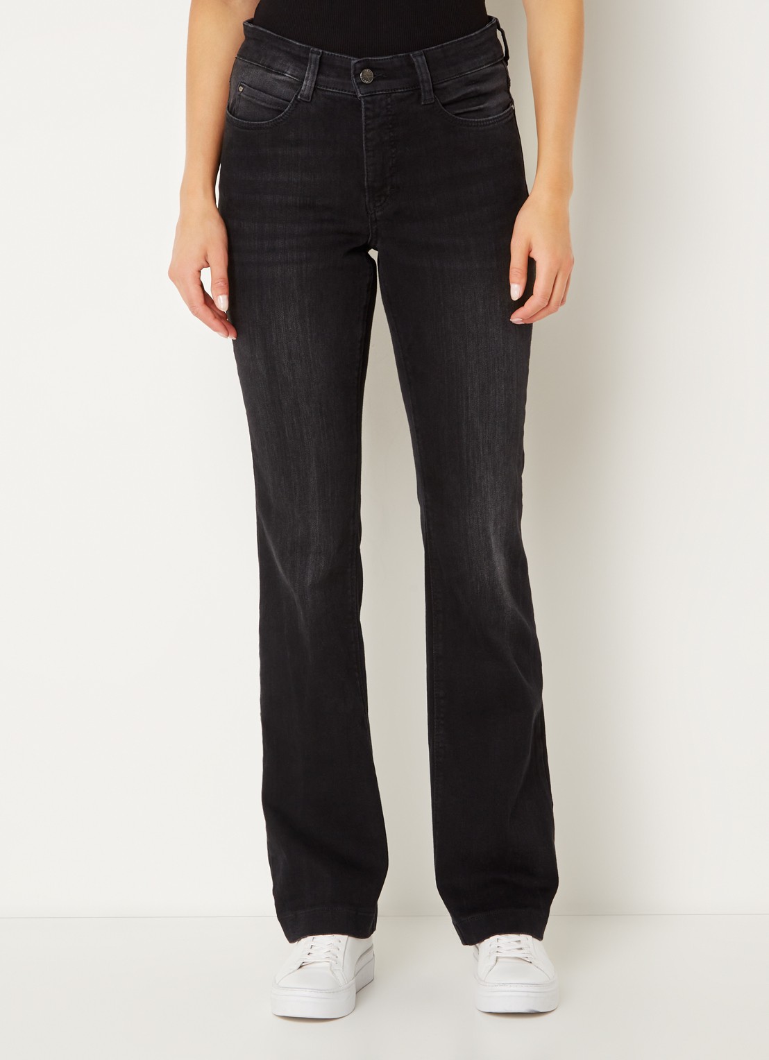MAC Jeans Dream mid waist flared jeans met stretch - detail 4 zwart