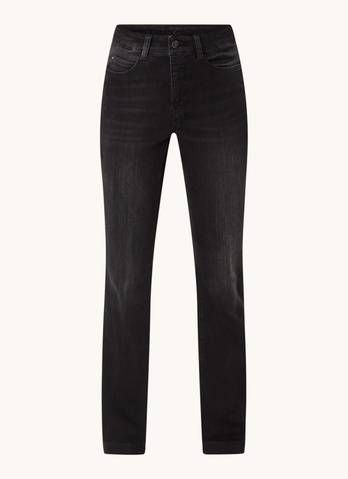 MAC Jeans Dream mid waist flared jeans met stretch - voorkant 2 zwart