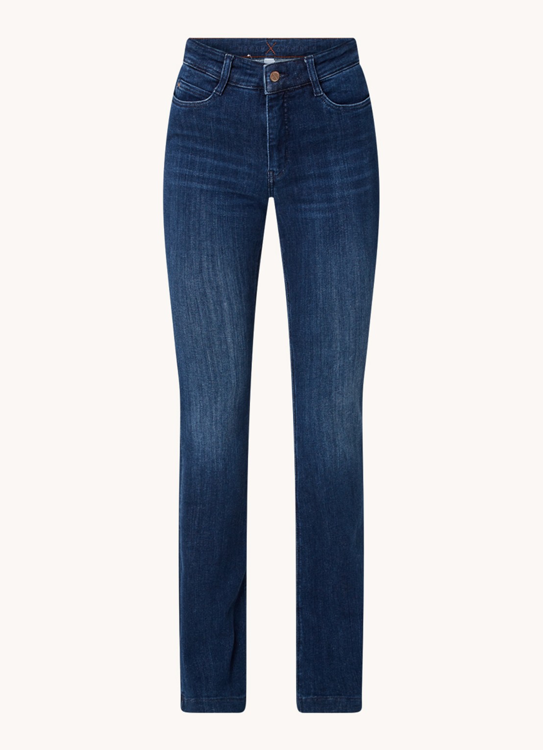 MAC Jeans Dream mid waist flared jeans met stretch - voorkant 4 indigo
