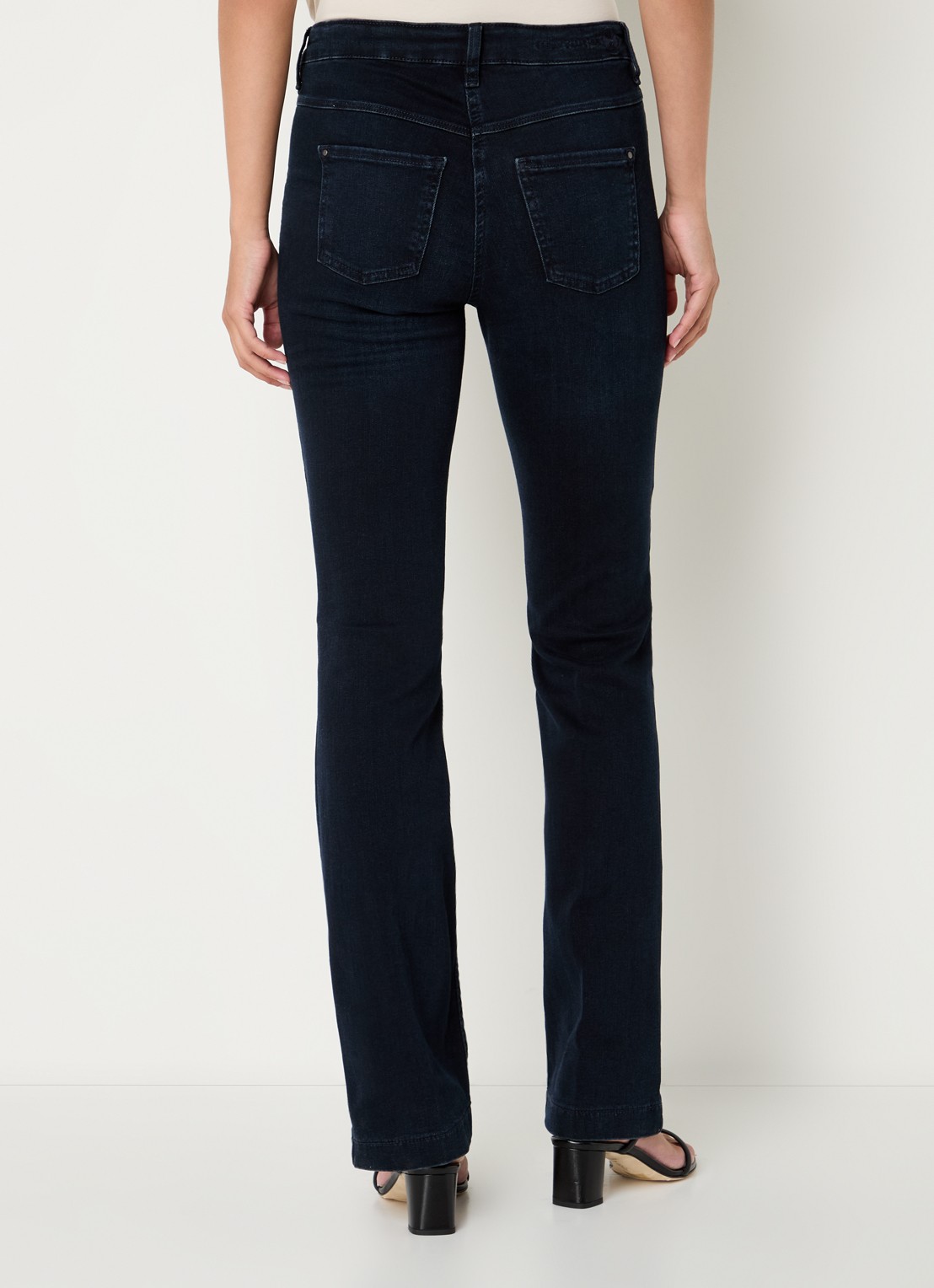 MAC Jeans Dream mid waist flared jeans met stretch - achterkant 5 kobaltblauw