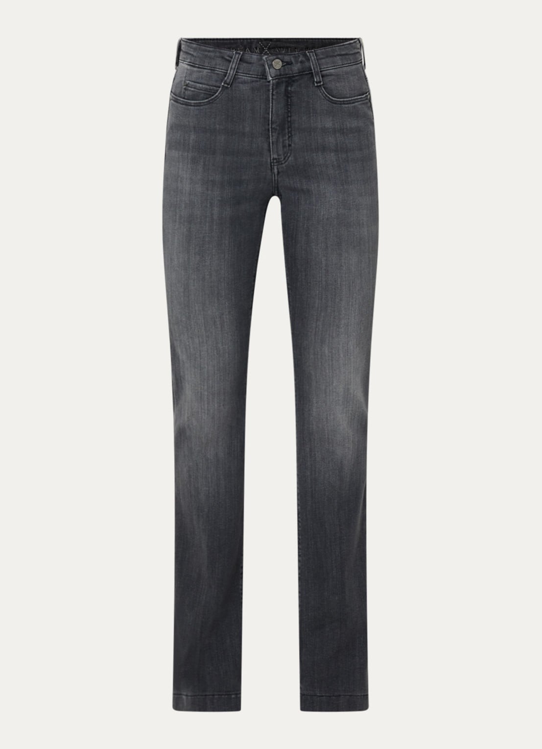MAC Jeans Dream mid waist flared jeans met stretch - voorkant antraciet