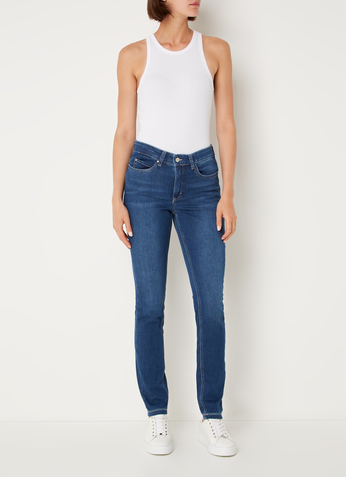 MAC Jeans Dream mid waist skinny jeans met stretch - voorkant 3 jeans