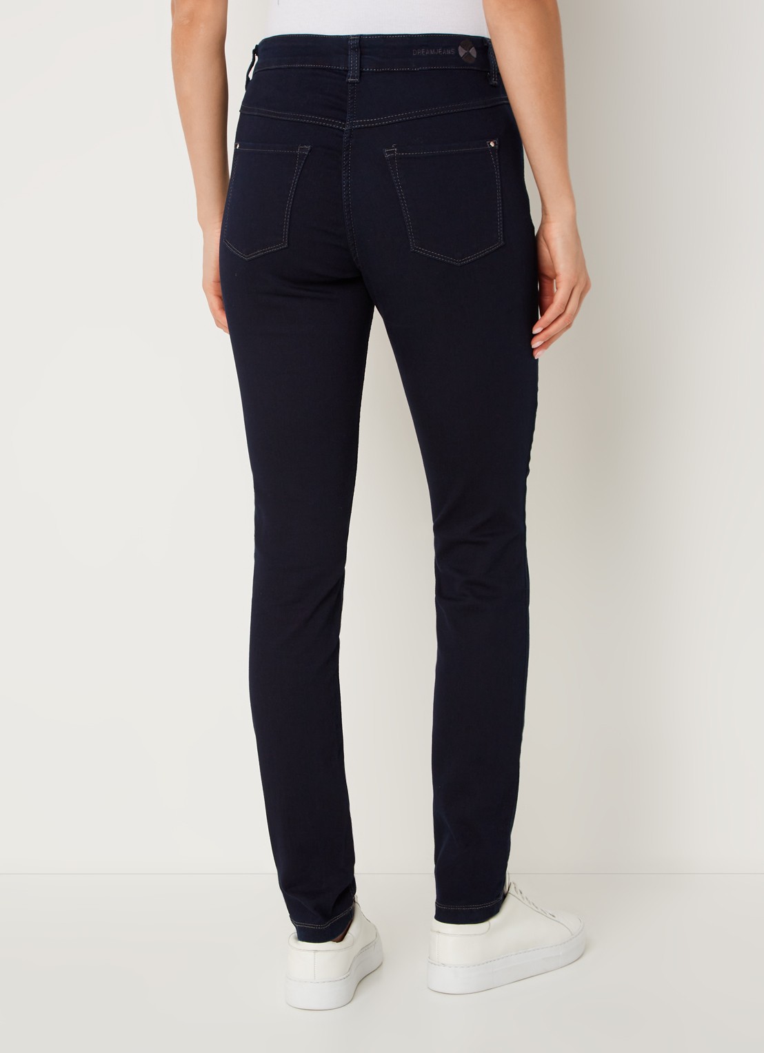 MAC Jeans Dream mid waist skinny jeans met stretch - achterkant donkerblauw