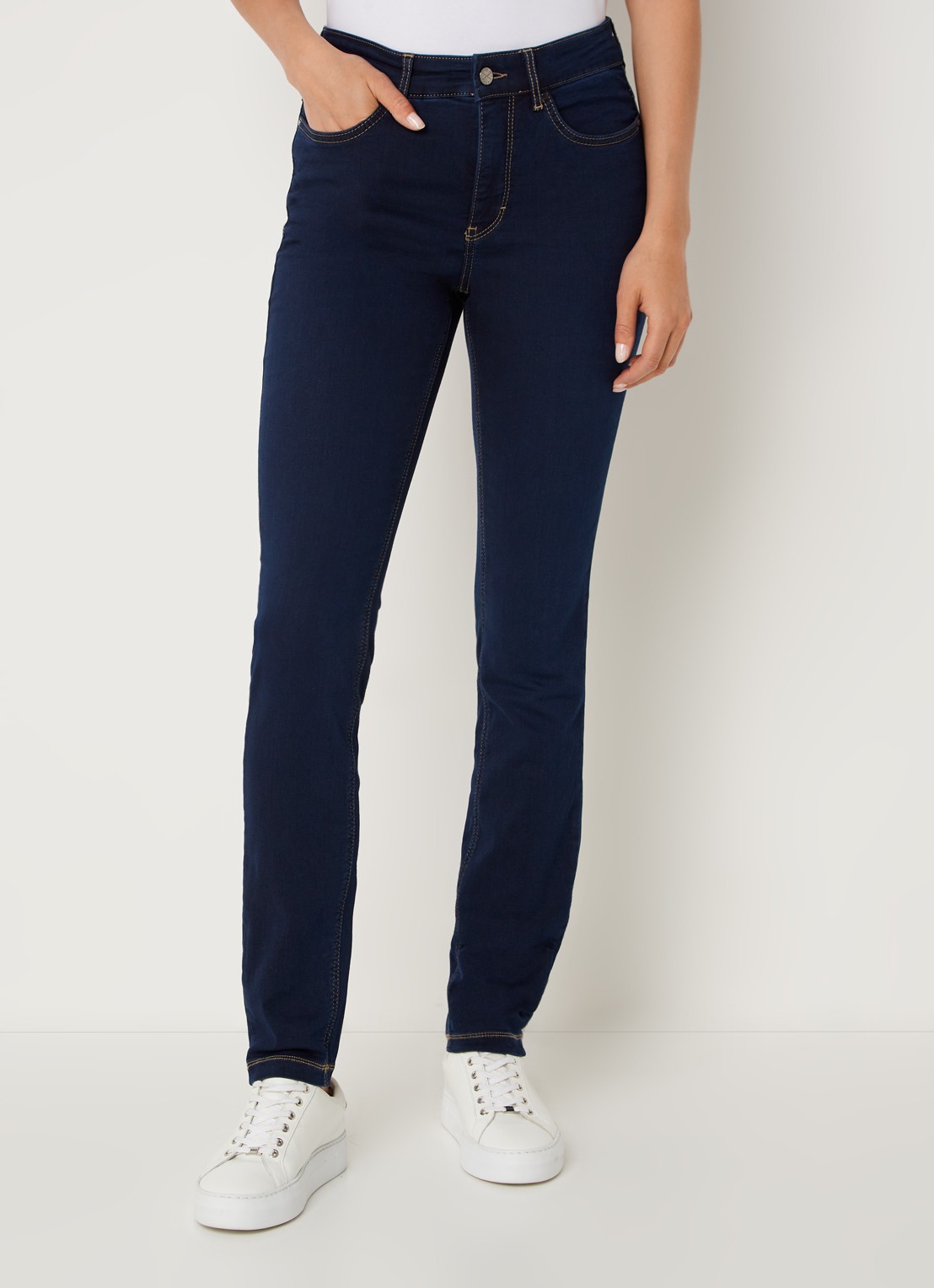 MAC Jeans Dream mid waist skinny jeans met stretch - detail 4 indigo