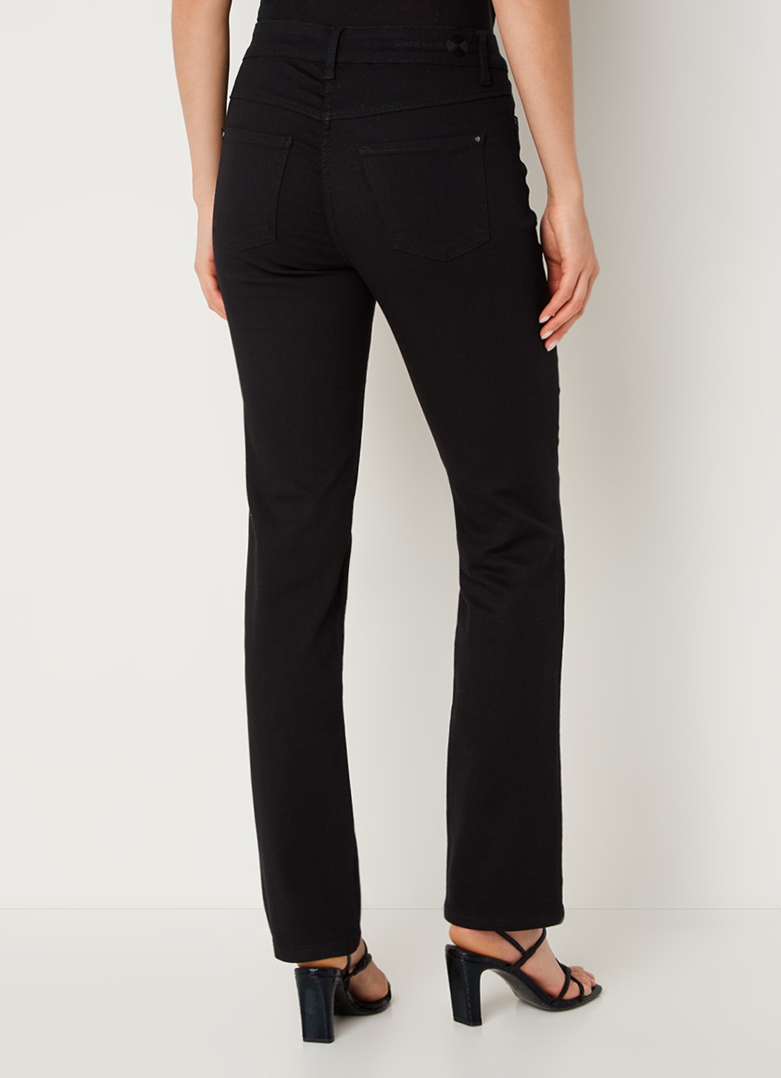 MAC Jeans Dream mid waist slim fit jeans met stretch  - achterkant zwart