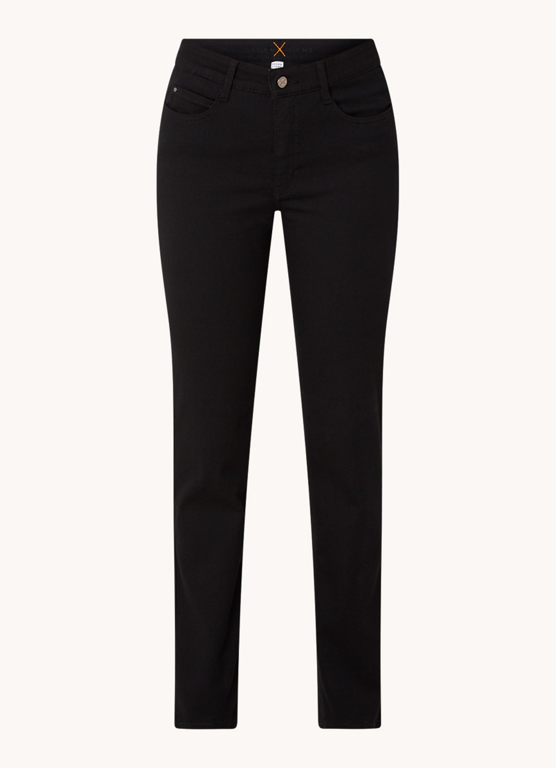 MAC Jeans Dream mid waist slim fit jeans met stretch  - voorkant 2 zwart