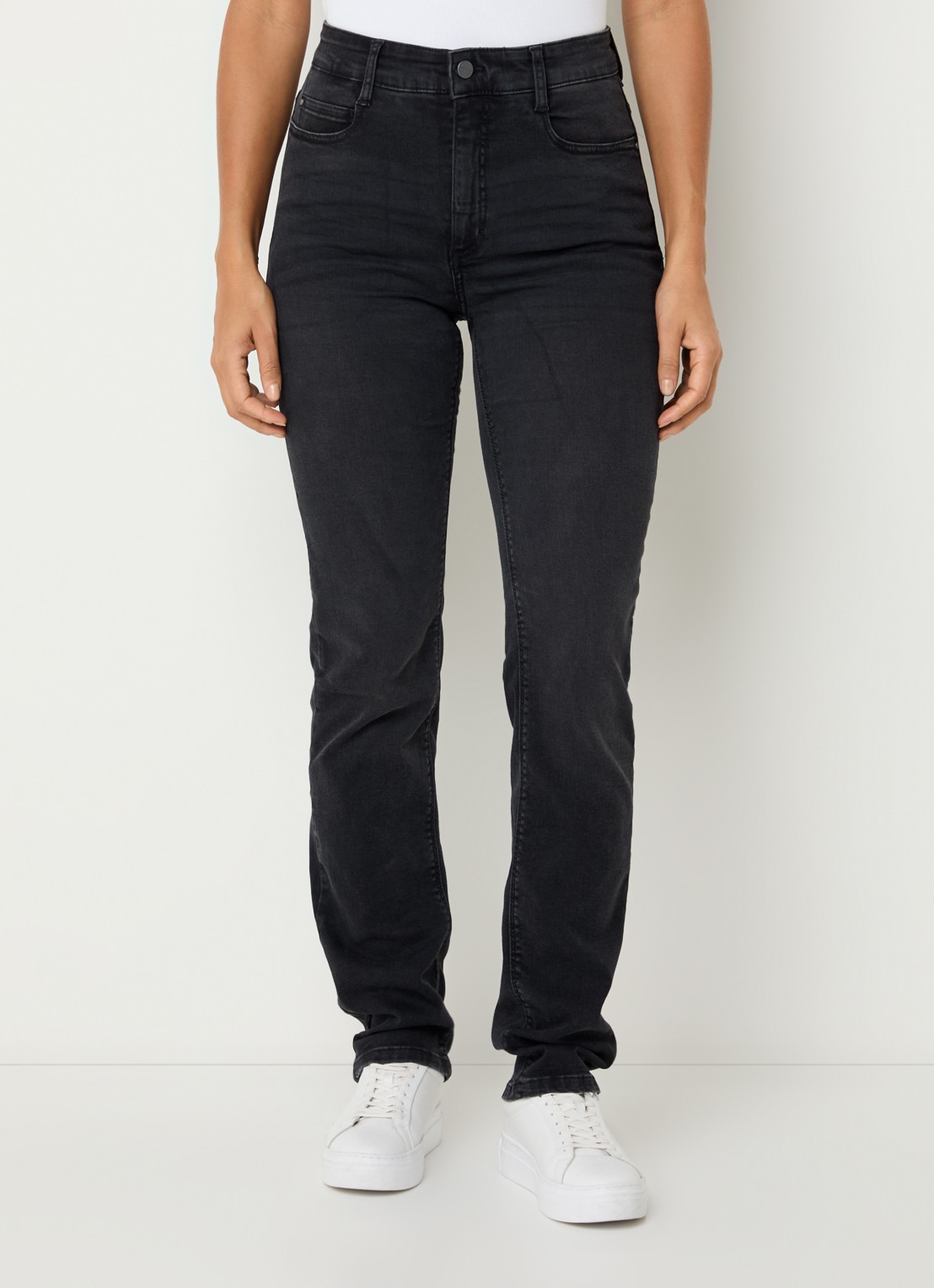 MAC Jeans Dream mid waist slim fit jeans met stretch  - detail 3 antraciet