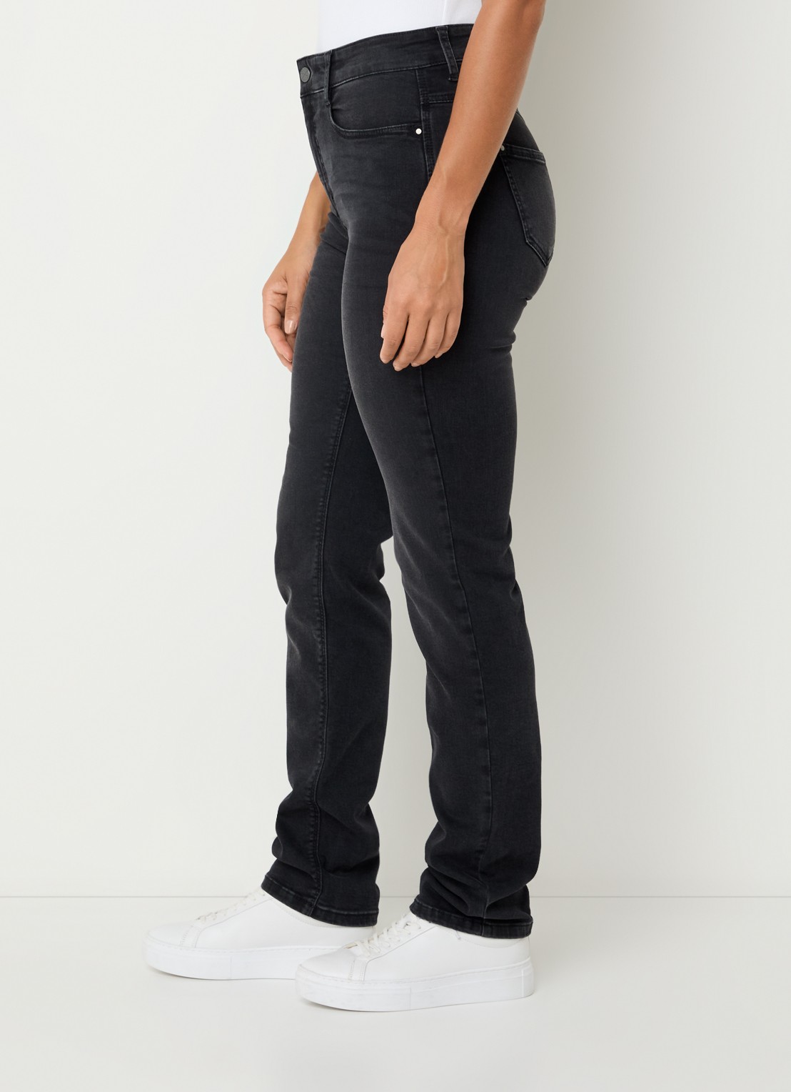 MAC Jeans Dream mid waist slim fit jeans met stretch  - detail 4 antraciet