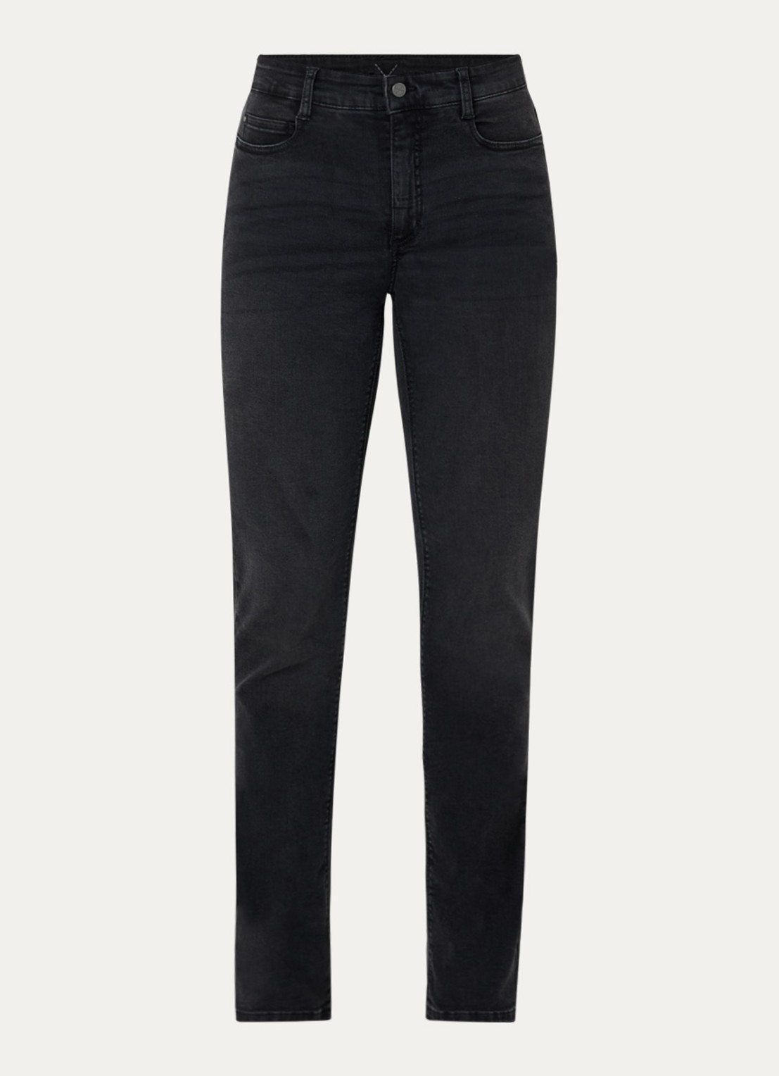MAC Jeans Dream mid waist slim fit jeans met stretch  - voorkant antraciet