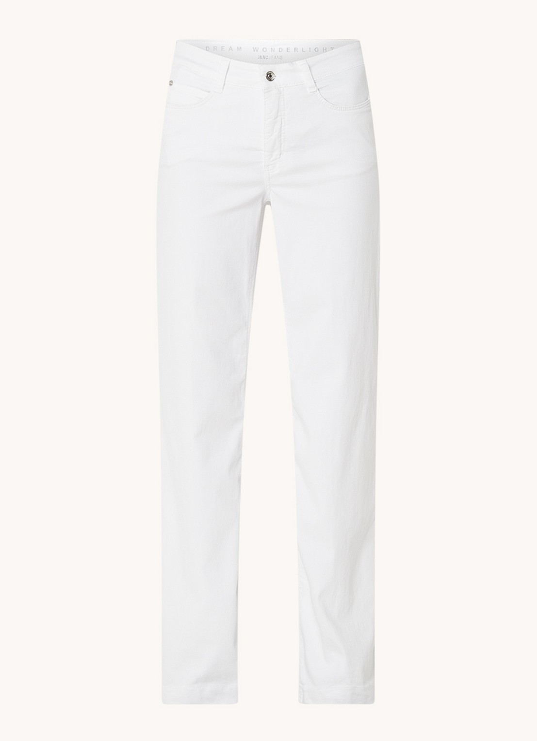 MAC Jeans Dream Wide high waist wide leg jeans met stretch - voorkant 2 wit