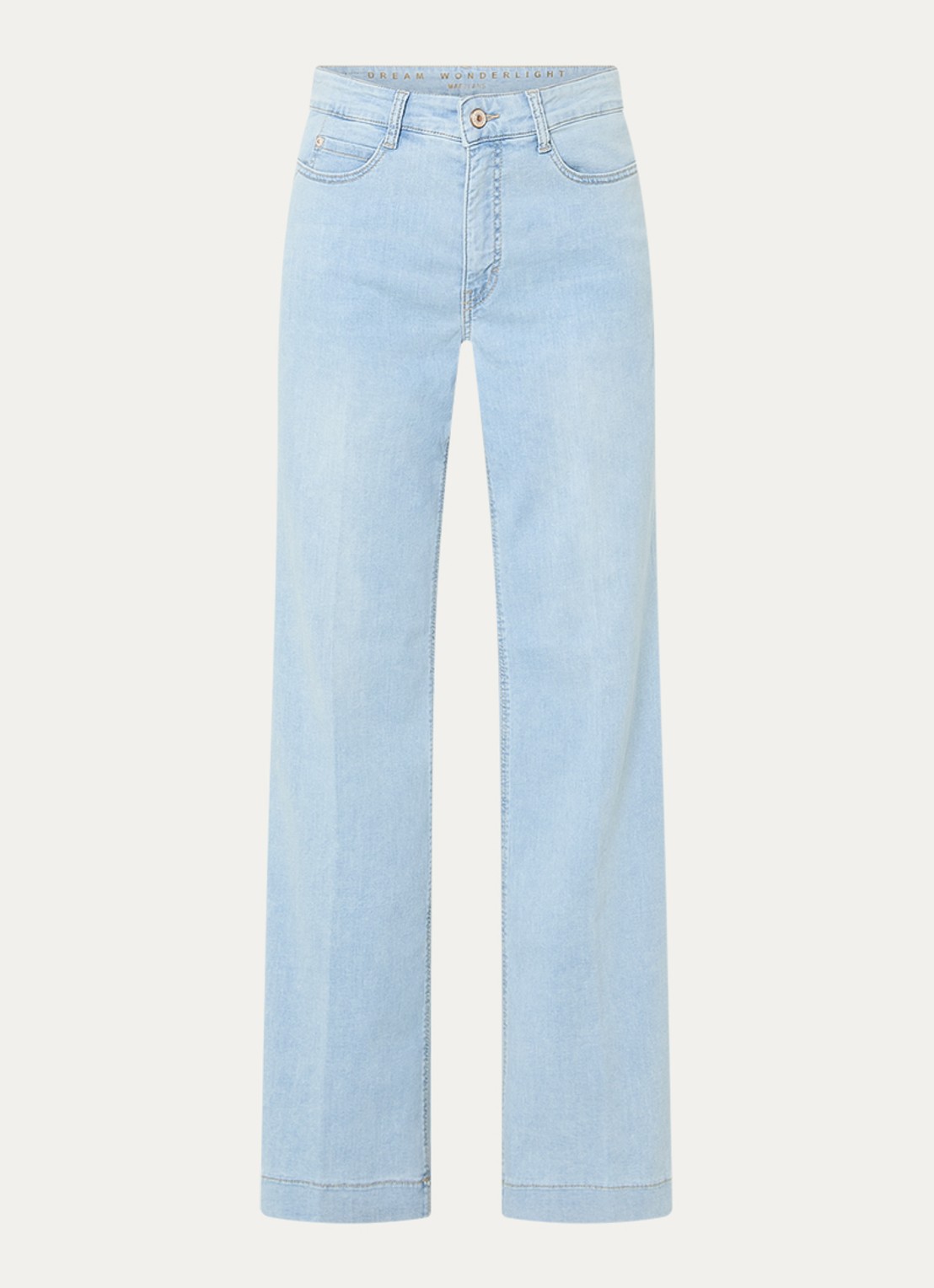 MAC Jeans Dream Wide high waist wide leg jeans met stretch - voorkant 4 lichtblauw