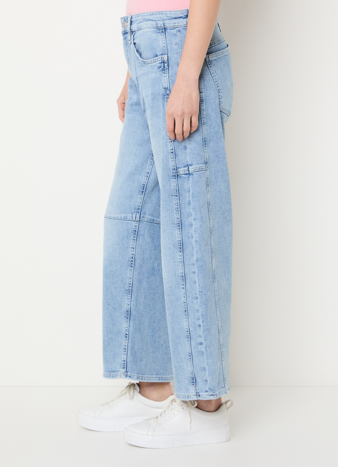 MAC Jeans Ohio high waist balloon fit jeans met lichte wassing - detail 3 indigo