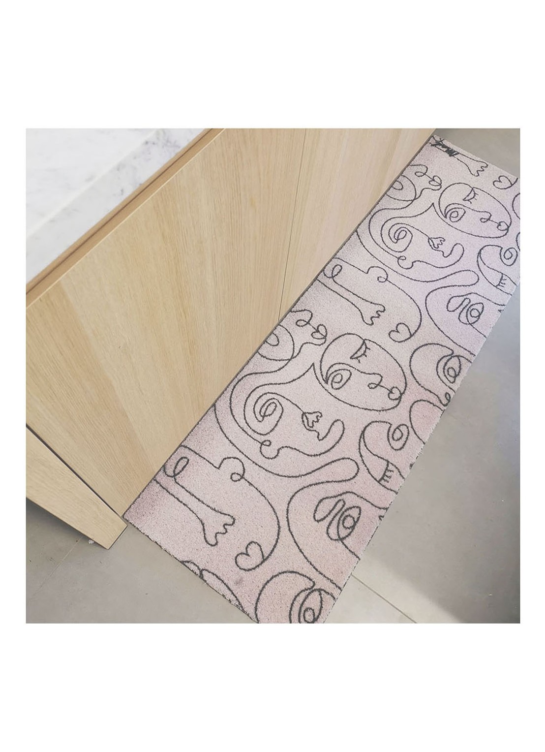 Mad About Mats Astrid deurmat 50 x 150 cm - voorkant 2 roze