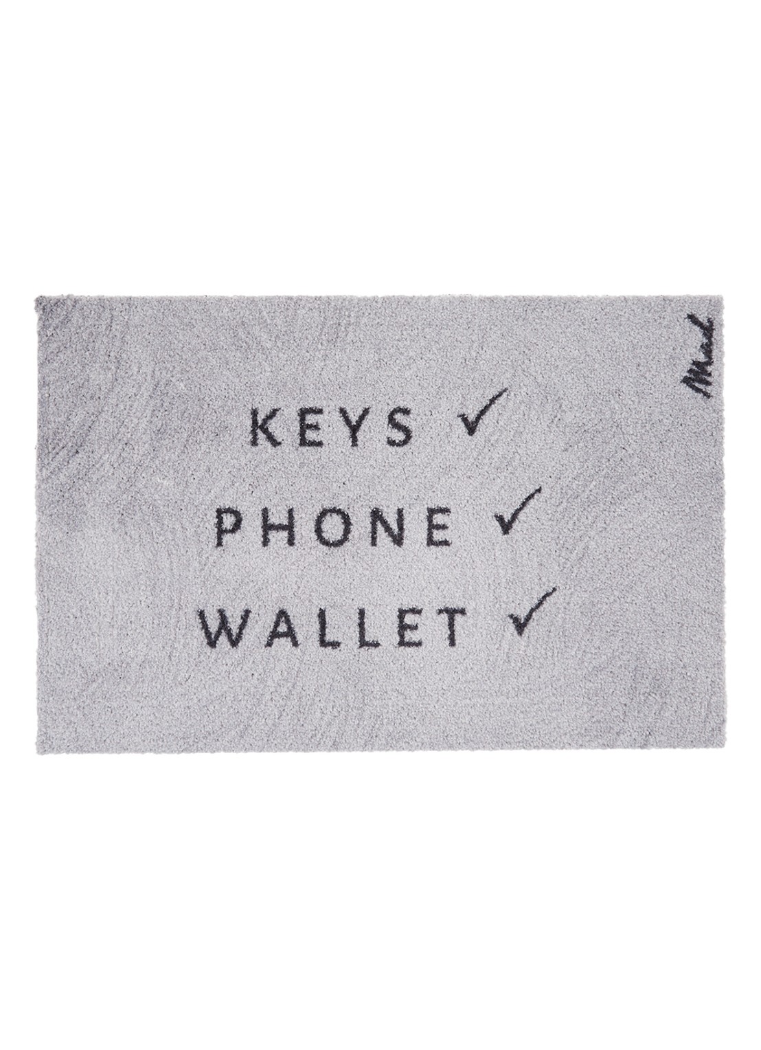 Mad About Mats Brick universele mat 50 x 75 cm - voorkant grijs