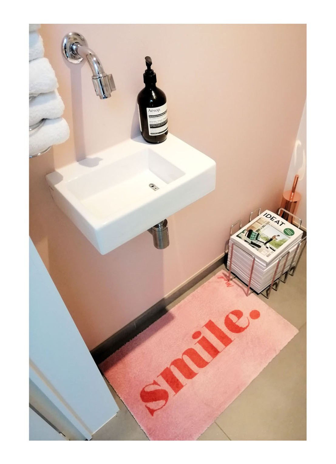 Mad About Mats Perla universele mat 50 x 75 cm - detail 2 roze