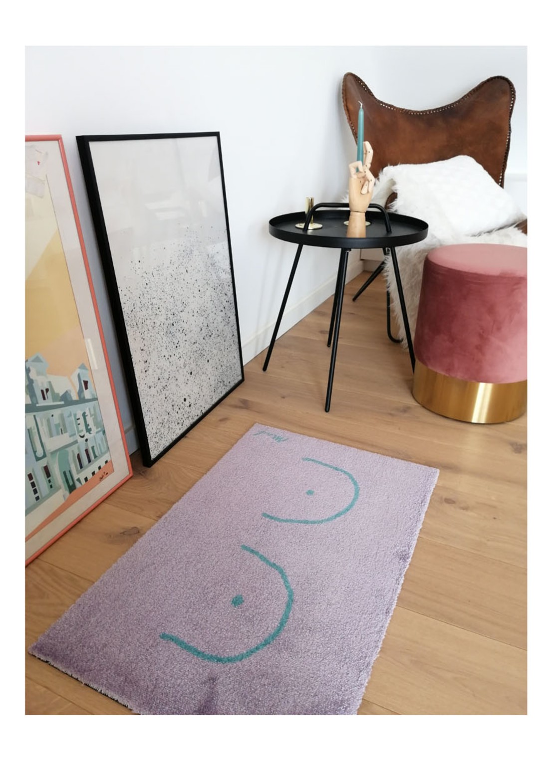 Mad About Mats Pola universele mat 50 x 75 cm - voorkant 2 roze