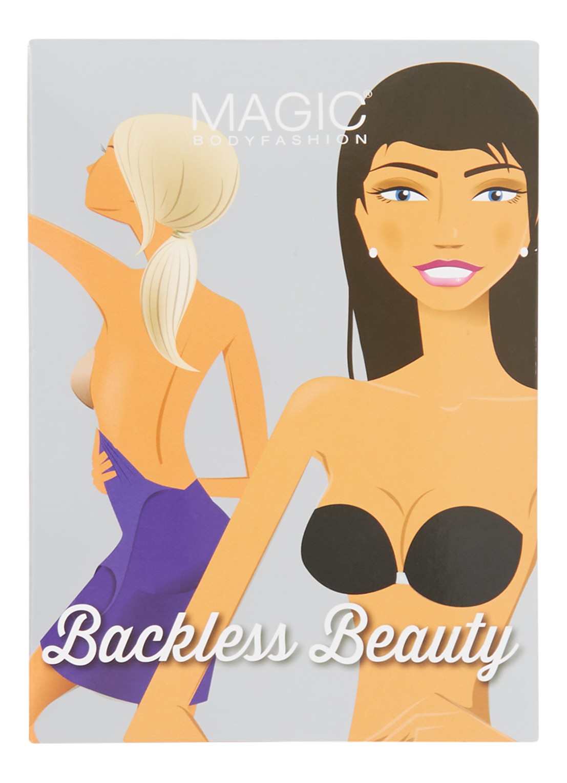 MAGIC Bodyfashion Backless Beauty strapless plak bh push-up - voorkant lichtbruin