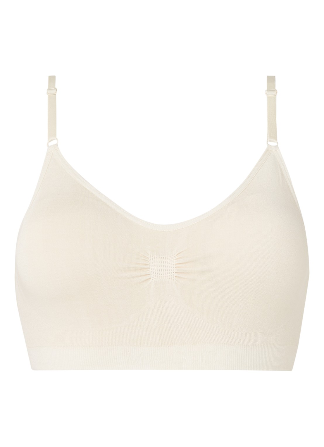MAGIC Bodyfashion Comfort bralette met spaghetti bandjes - voorkant 3 beige