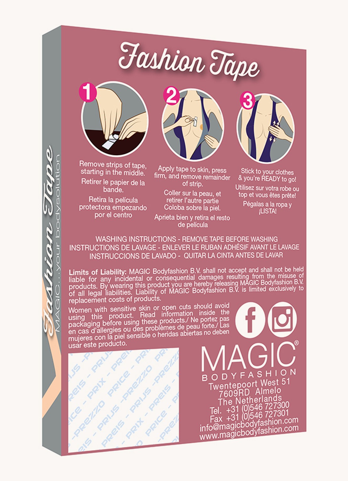 MAGIC Bodyfashion Fashion Boob Tape semi-transparante plakstrips - detail 4 beige