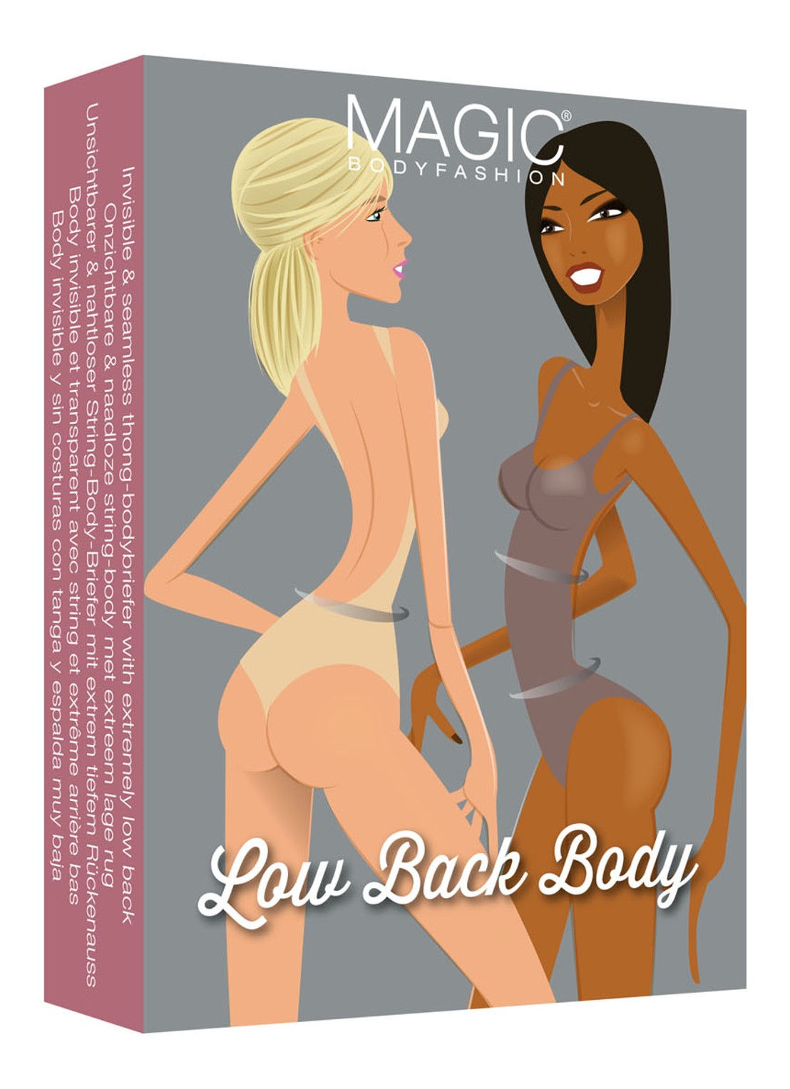 MAGIC Bodyfashion Low back corrigerende string body - voorkant zwart