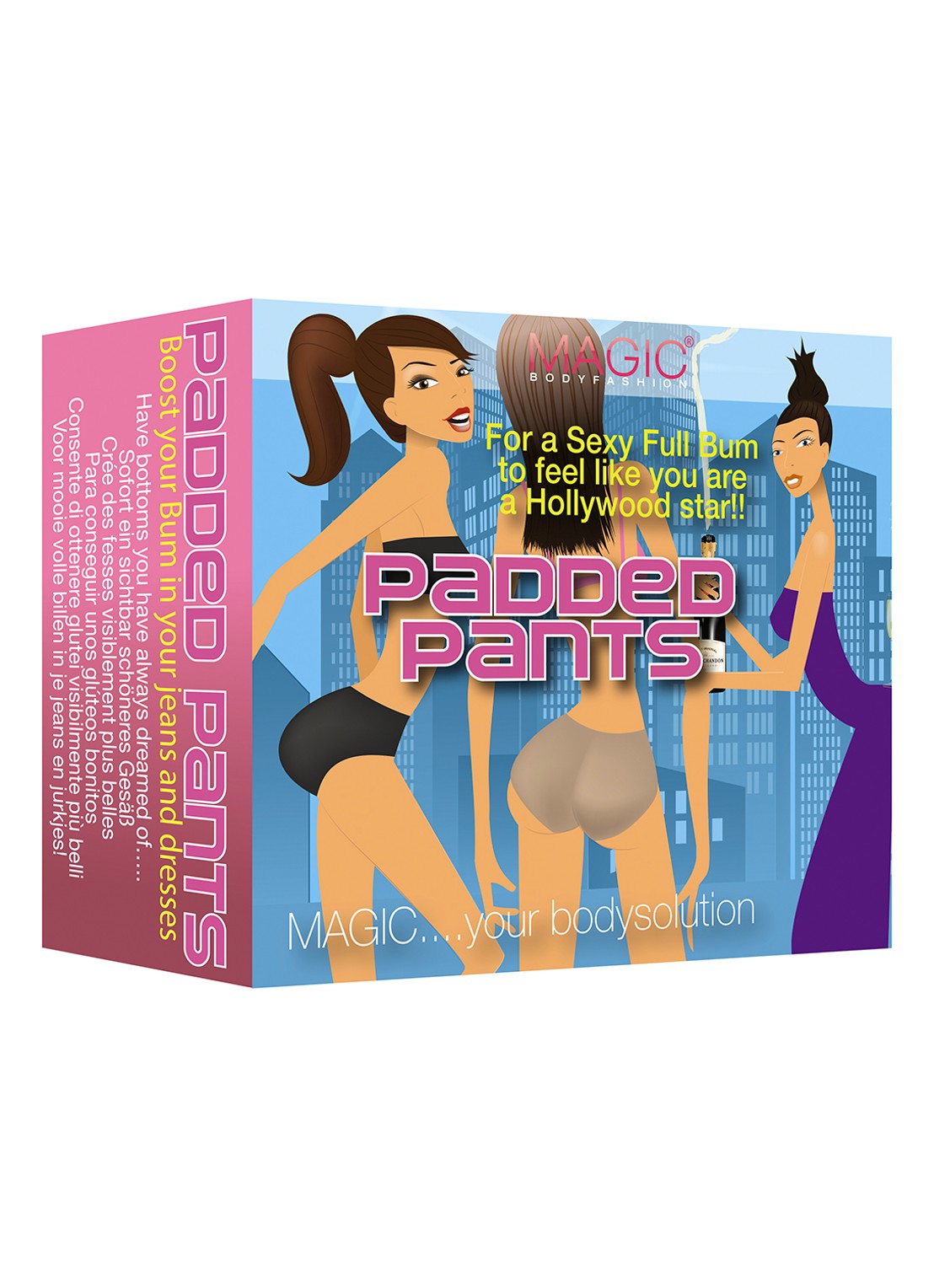 MAGIC Bodyfashion Naadloze hipster met vulling - detail 2 zwart
