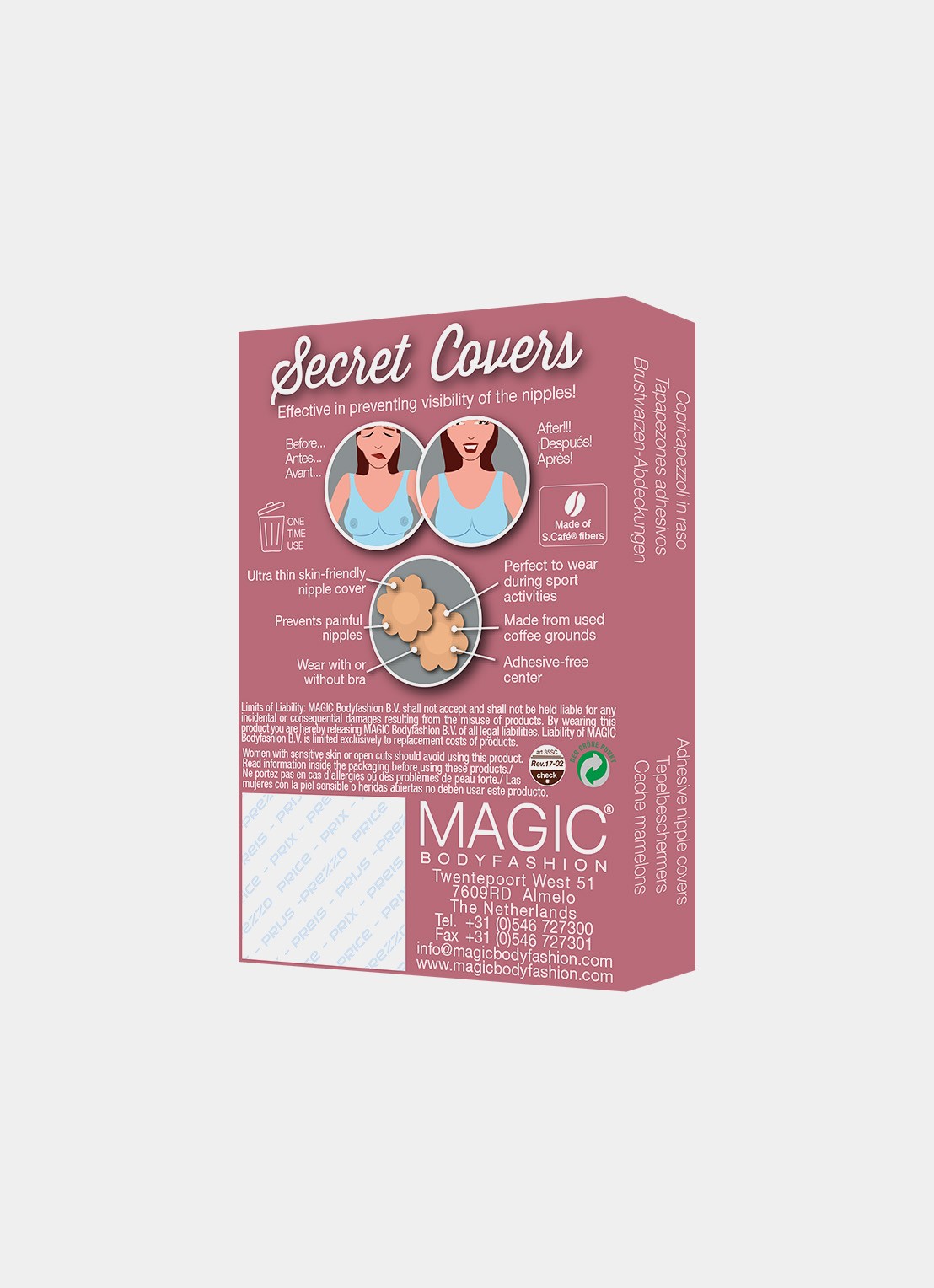 MAGIC Bodyfashion Secret Covers tepelplakkers in 7-pack - detail 4 donkerbruin
