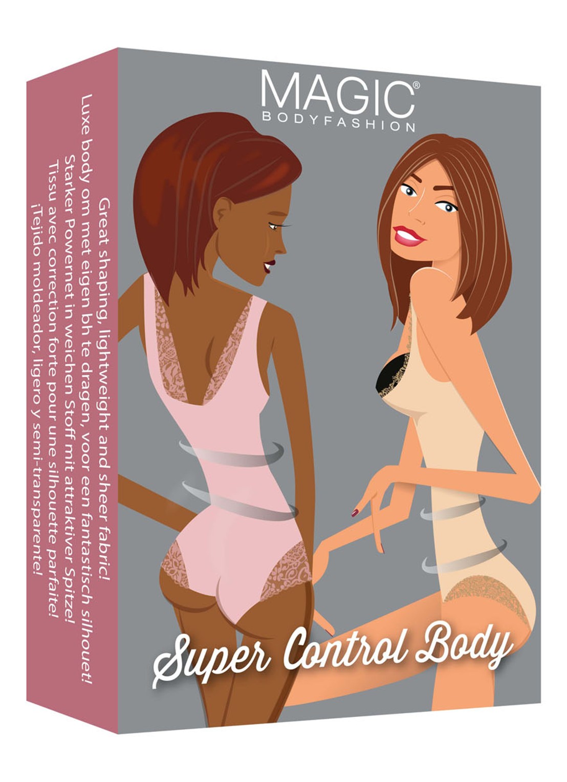 MAGIC Bodyfashion Super Control corrigerende body - detail 4 zwart